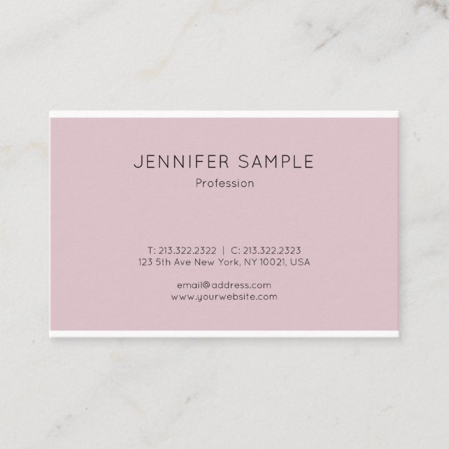 Elegant Minimalistic Modern Design Professional Business Card (Front)