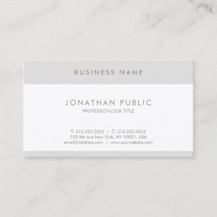 Elegant Minimalistic Modern Plain Trendy Luxury Business Card