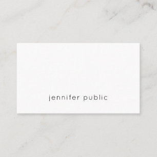 Elegant Minimalistic Modern Professional Top Plain Business Card