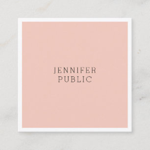 Elegant Minimalistic Modern Sleek Fashionable Top Square Business Card