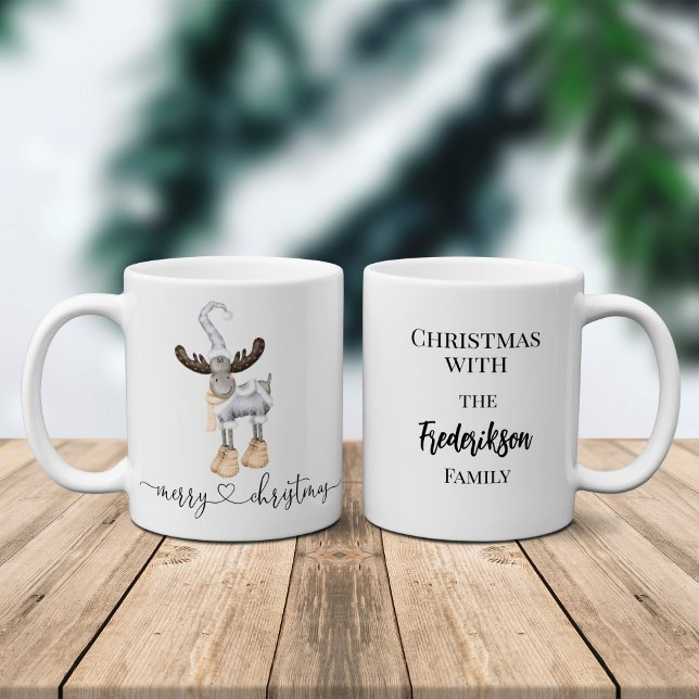 Elegant Minimalistic Nordic Merry Christmas Coffee Mug (Creator Uploaded)