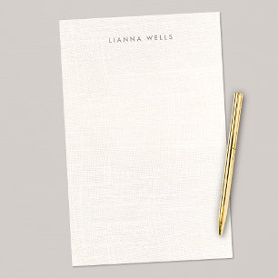 Elegant  Minimalistic Personalised Linen (image)  Stationery