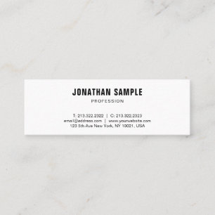 Elegant Minimalistic Professional Design Modern Mini Business Card