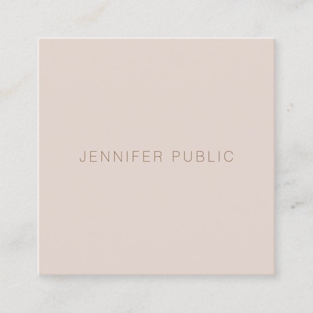 Elegant Minimalistic Professional Modern Template Square Business Card (Front)