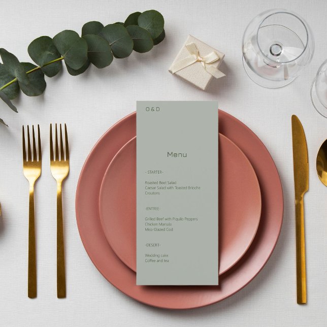 Elegant Minimalistic Sage Green  Menu (Creator Uploaded)