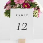 Elegant Minimalistic Script Wedding Table Number<br><div class="desc">Elegant Minimalistic Script Wedding Table Number. Discover the whole collection for a coordinate wedding theme. Dm for advise or personalisation</div>
