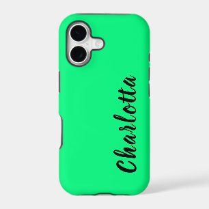 Elegant Minimalistic Solid Neon Spring Green Colou