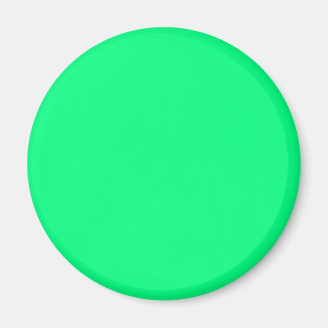 Elegant Minimalistic Solid Neon Spring Green Colou Magnet (Front)