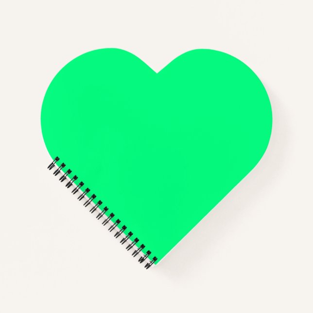 Elegant Minimalistic Solid Neon Spring Green Colou Notebook (Front)