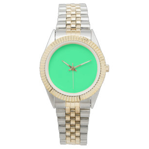 Elegant Minimalistic Solid Neon Spring Green Colou Watch