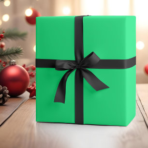 Elegant Minimalistic Solid Neon Spring Green Colou Wrapping Paper