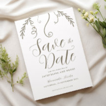 Elegant Minimalistic Vine Leaves Wedding