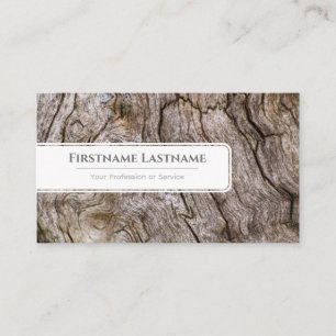 Elegant minimalistic white wooden style wood grain business card