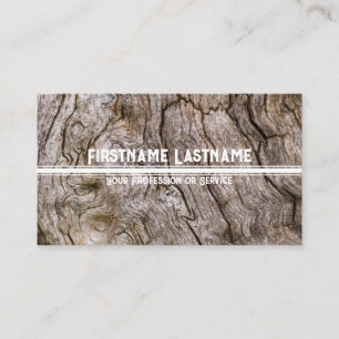 Elegant minimalistic white wooden style wood grain business card