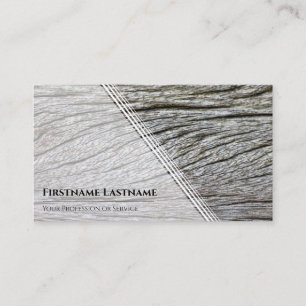 Elegant minimalistic white wooden style wood grain business card