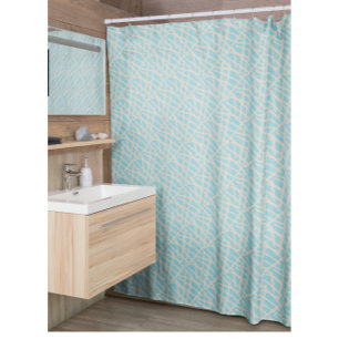 Elegant Mint Green Beige Abstract Shower Curtain