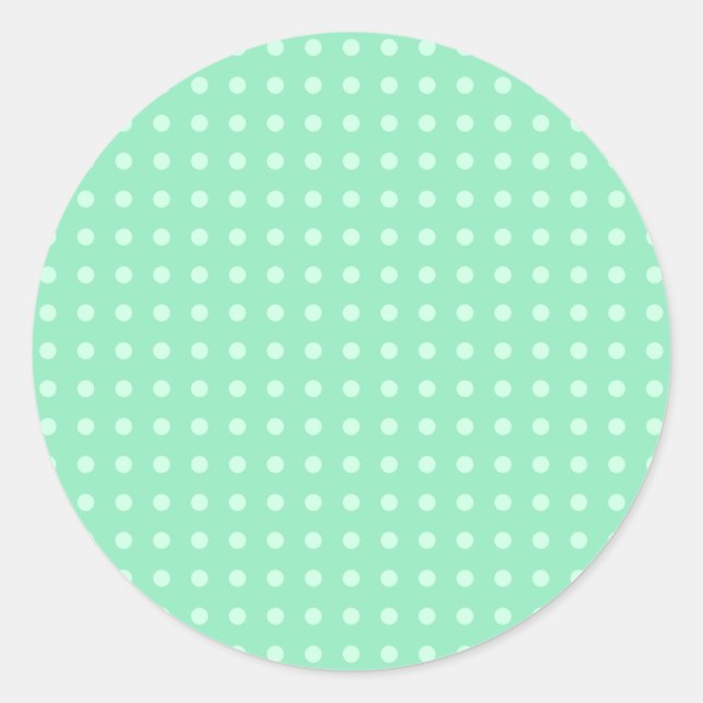 Elegant Mint Green Colour Template Blank Custom Classic Round Sticker (Front)