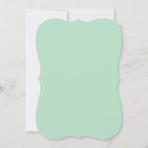 Elegant Mint Green Flat Greeting Card