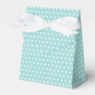 Elegant Mint Green Light Aqua Teal Dotted Pattern Favour Box