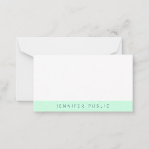 Elegant Mint Green White Modern Simple Template