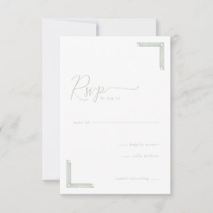 Elegant Mint RSVP Card