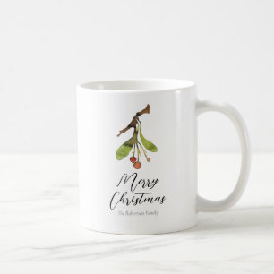Elegant Mistletoe Christmas Coffee Mug