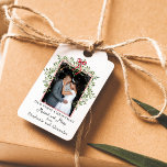 Elegant Mistletoe First Christmas Married Photo Gift Tags<br><div class="desc">Elegant Mistletoe and Red Coquette Bow Frame First Christmas Married Photo Holiday Gift Tags - Married and Merry - Add an elegant touch to your holiday gifts and gift wrapping with these Christmas themed First Christmas Married Photo gift tags - Give your first Merry Christmas gifts to family and friends...</div>