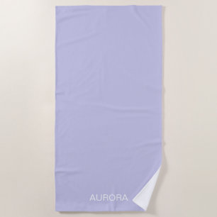 Elegant Misty Lilac Personalised Name - Beach Towel