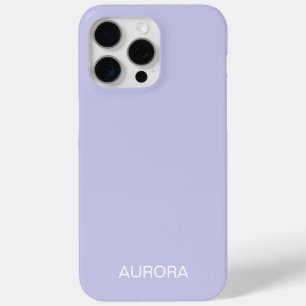 Elegant Misty Lilac Personalised Name -  iPhone 15 Pro Max Case