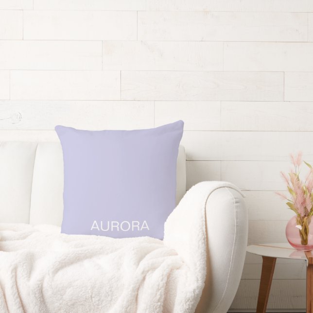 Elegant Misty Lilac Personalised Name -  Cushion (Couch)