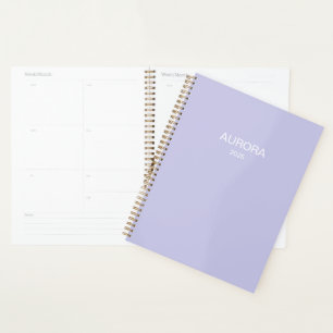 Elegant Misty Lilac Personalised Name -  Planner
