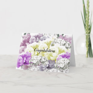 Elegant Mixed Spring Bouquet Congratulation Card