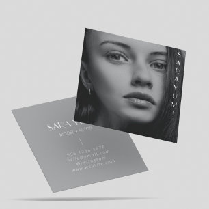 Elegant Model Actress Professional Photography  Square Business Card
