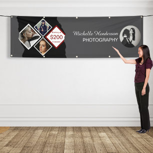 Elegant Modern 4 Photo Small Business Banner