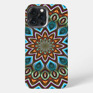 Elegant Modern Abstract Bohemian Mandala Art iPhone 13 Pro Max Case