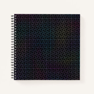 Elegant Modern Abstract Colourful Basket Pattern Notebook