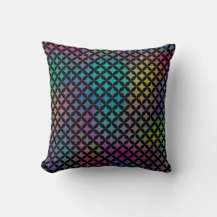 Elegant Modern Abstract Colourful Diamonds Pattern Cushion