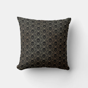 Elegant Modern Abstract Gold Art Deco Pattern Cushion