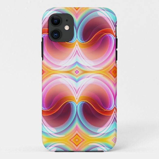 ELEGANT MODERN ABSTRACT PSYCHEDELIC ART Case-Mate iPhone CASE (Back)