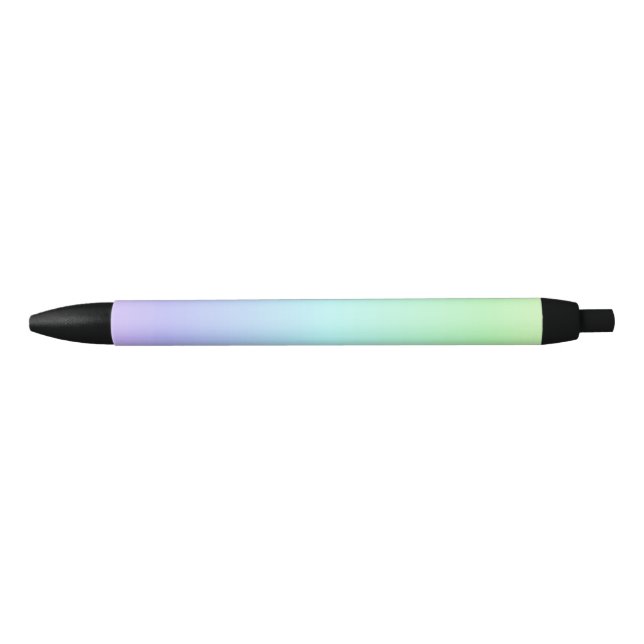 Elegant Modern Abstract Simple Colourful Rainbow Black Ink Pen (Front)