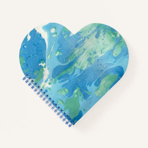 Elegant Modern Abstract Template Blue Green Notebook