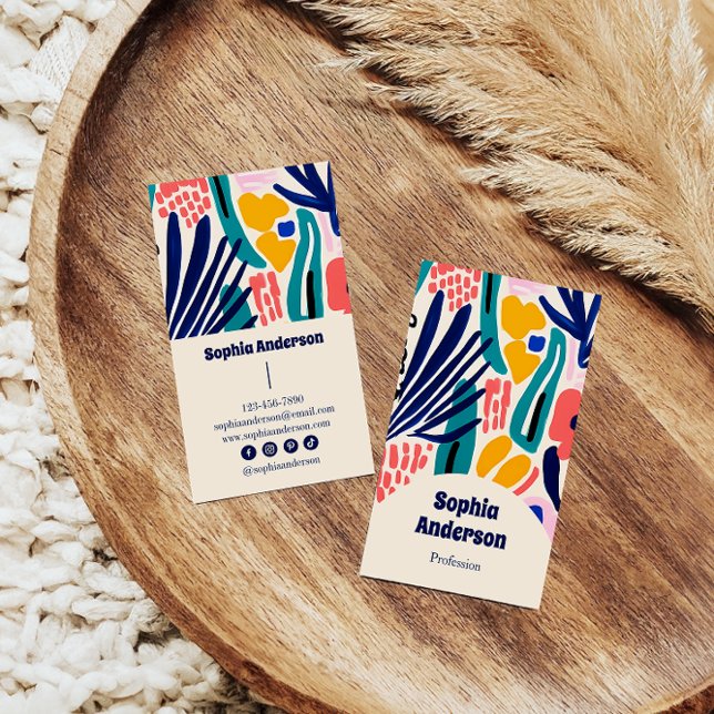 Elegant Modern Abstract with Bold Artistic Design Business Card (Creator Uploaded)