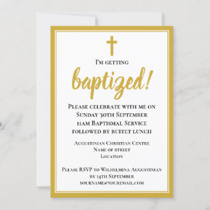 Elegant Modern Adult Baptism Invitation
