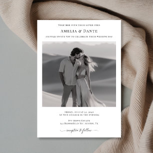 Elegant Modern Affordable Luxury Wedding Photo Invitation