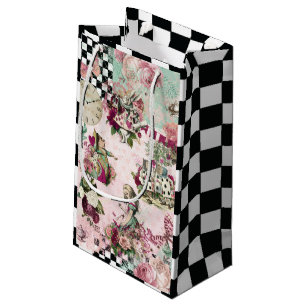 Elegant Modern Alice in Wonderland Small Gift Bag