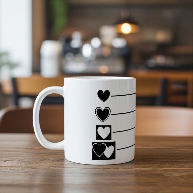 Elegant, Modern and Cute Hearts Coffee Mug (Creator Uploaded)
