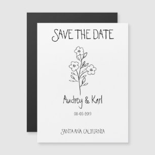 Elegant, Modern and Minimalist Twigs Design Magnetic Invitation