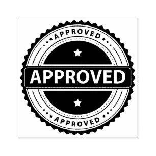 Elegant Modern Approved  Rubber Stamp