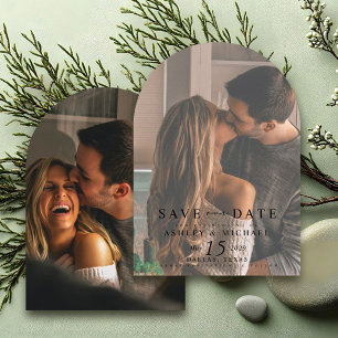 Elegant Modern Arch2 Photo Minimalist Wedding Save The Date