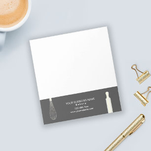 Elegant Modern Baking Business Pastry Chef Bakery Notepad